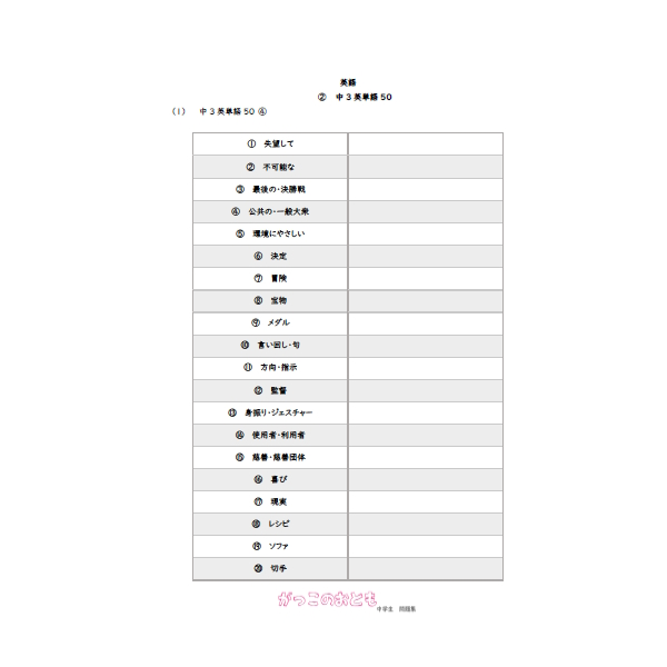 中３　英語